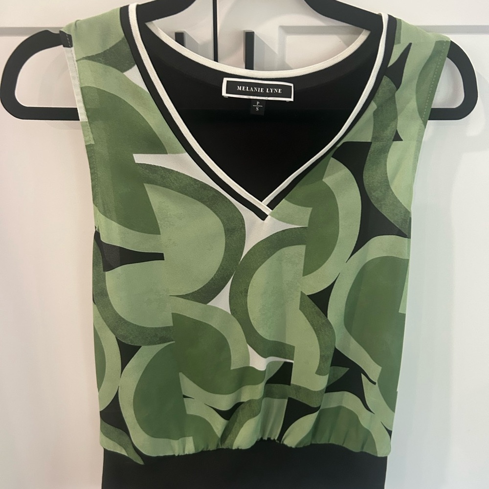 Green Abstract Tank Top